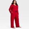 Women's Cloud Knit Modal Long Sleeve Notch Collar Top and Pants Pajama Set - Auden™ - 3 of 3