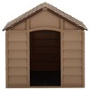 vidaXL Dog House Brown 100% PP (polypropylene) UV-resistant materials - 2 of 4