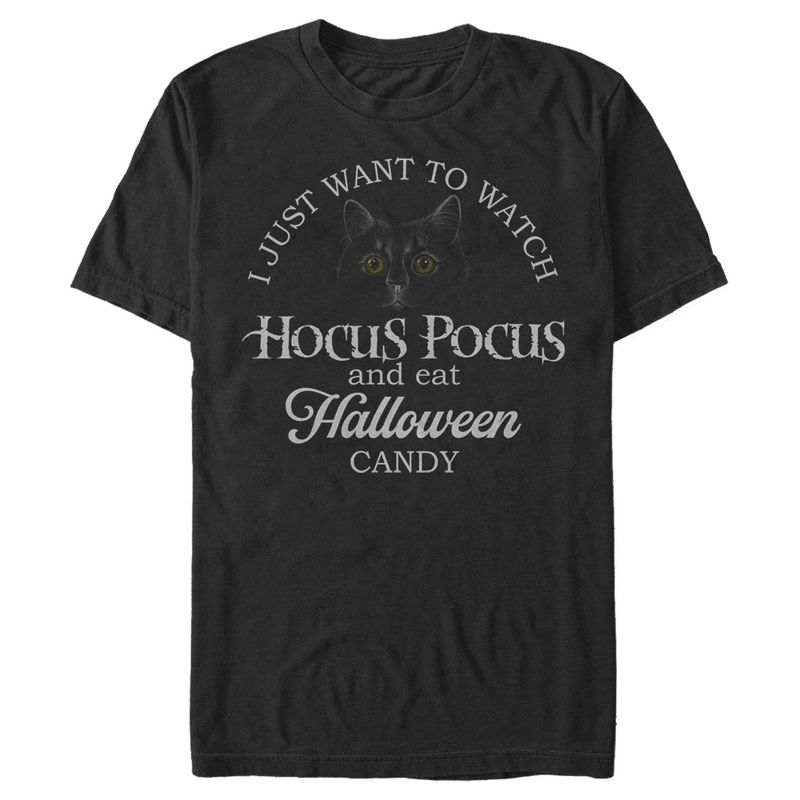 Men's Disney Hocus Pocus Just Want to Eat Halloween Candy T-Shirt, 1 of 5