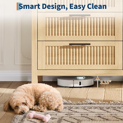 Acekool Fluted 5 Drawer Dresser, Closet Storage Cabinet Organizer for Bedroom, Living Room, Hallway, Office