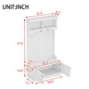 KWPZQEB Hall Tree with Storage Shoe Bench, 4-in-1 Design Coat Racks with 3 Hooks & Barn Door, Wooden Storage Organizer for Entryway, Hallway - 3 of 4