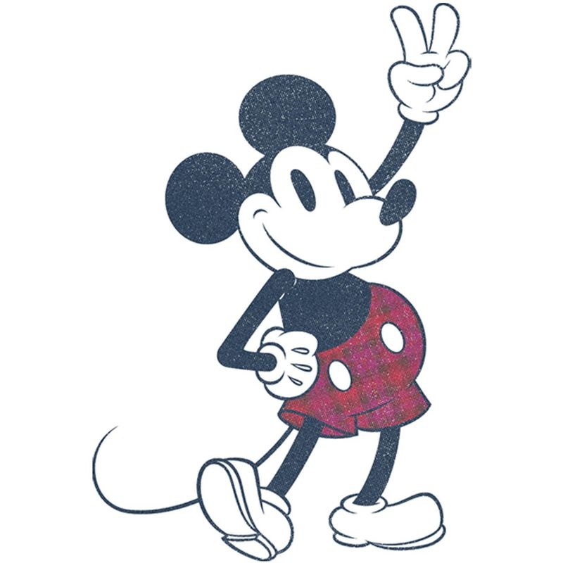 Boy's Mickey & Friends Plaid Mickey Mouse Retro T-Shirt, 2 of 5