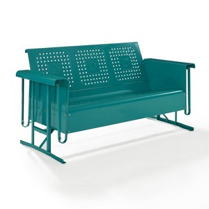 Bates Outdoor Sofa Glider - Turquoise - Crosley - 1 of 4