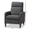 Casanova Mid - Century Modern Fabric Upholstered Lounge Chair - Baxton Studio - image 4 of 4