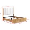 GDFStudio Emory Queen Size Upholstered Panel Bed with Channel-Tufted Headboard - 3 of 4