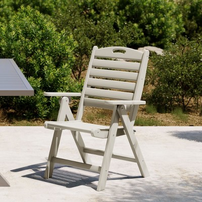 WestinTrends Malibu HDPE Adjustable Highback Folding Patio Dining Chair