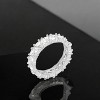 Slickblue Stunning 5.9 ct. Gold or Silver Trillion Eternity Band Rings for Women – Pave Cut, Size 5-10 - 2 of 2