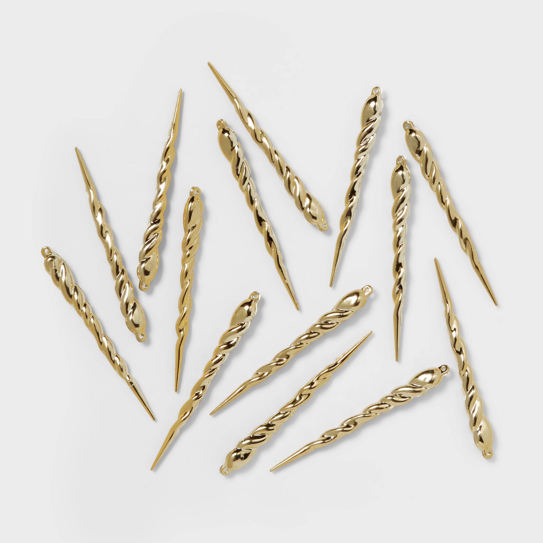 14ct Glitter Icicle Christmas Ornament Set - Wondershop™
