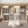 Aheaplus 8-11FT Closet Organizer with Drawers, Walk-in Wardrobe Closet System with 4 Hanging Rods - 2 of 4
