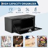 Truck Bed Toolbox Underbody Truck Box Black Steel Under Truck Toolbox with Lock,Waterproof Heavy Duty Tool Box Storage Organizer Chest - 3 of 4