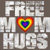 Adult Design By Humans Vintage Free Mom Hugs Heart Pride By Avocato Racerback Tank Top - 2 of 2