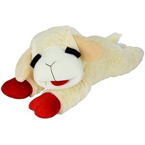 Multipet Lamb Chop Dog Plush Toy - Squeaky Toy for All Dogs - Extra Soft Plush - Stuffed Animal for Cuddling & Playing - Jumbo (24", Cream) - 1 of 1