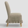 Rounded Back Slipcovered Dining Chair with Ruffle - Threshold™ - 3 of 4