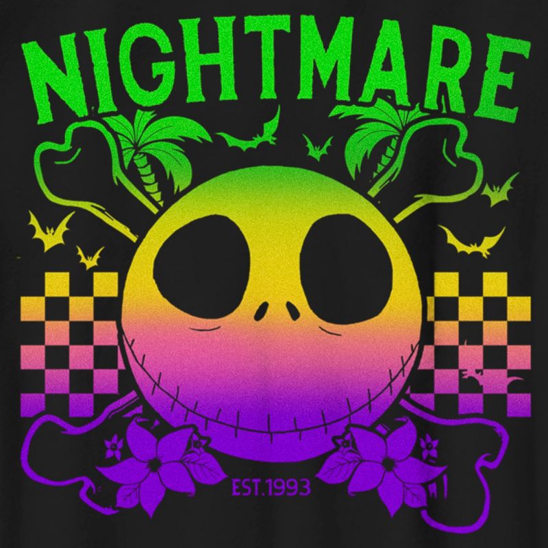 Boy's The Nightmare Before Christmas EST. 1993 Neon Rainbow Jack T-Shirt, 2 of 6