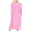 HAPPY BAY Women's Beachwear Summer Swim Beach Dress Cover Ups for Swimwear Women Short Front Tie Swimsuit Coverups for Women XL-XXL Pink Solid - 2 of 4