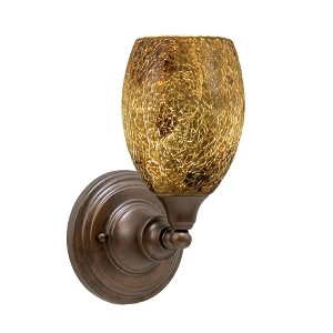 Toltec Lighting Any 1 - Light Sconce in  Bronze with 5" Gold Fusion Shade - 1 of 1