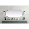 Elegant Lighting Metal Frame Oval Mirror 24x60 Inch in Brass - 4 of 4