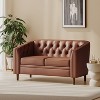 GDFStudio Jelm Contemporary Tufted Birch Wood Loveseat - 2 of 4