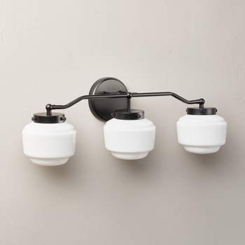 Milk Glass 3-Bulb Vanity Wall Sconce - Hearth & Hand™ with Magnolia