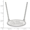 Black Bow Jewelry Sterling Silver Mississippi Rebels NCAA Necklace 18 Inch - 2 of 4