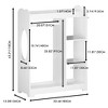 Kids Dress Up Storage with Mirror and Hooks, Wooden Dress Up Clothes Rack with Hanging Rod, 3 Side Hooks, Storage Shelves and Top Shelf - 3 of 4