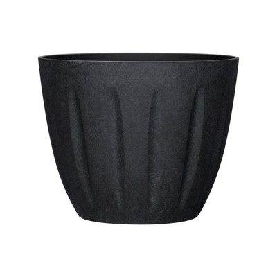 L&G Polyresin Spritzer Planter - 9.6 in. - Black
