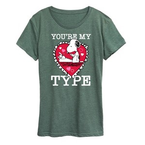 Women's - Peanuts - You're My Type Short Sleeve Graphic T-Shirt - 1 of 4
