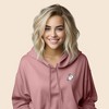 Dalix Heartly Ghost Embroidered Fleece Cropped Hoodie Cold Fall Winter Women - 3 of 4