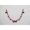 Storied Home Wool Felt Ball Garland with Reindeer, Trees "Merry Xmas" in Red and White and Green Color - 4 of 4