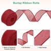 Unique Bargains Burlap Wired Edge Durable Thick Fabric Ribbons for DIY Crafts 1 Pc - 2 of 4
