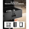 VEVOR 4U Rack Mount Drawer, 50 lbs Max Load-Bearing, Lockable Server Cabinet Case, Sliding Drawer with Lock and Cable Management Holes, Black - 3 of 4