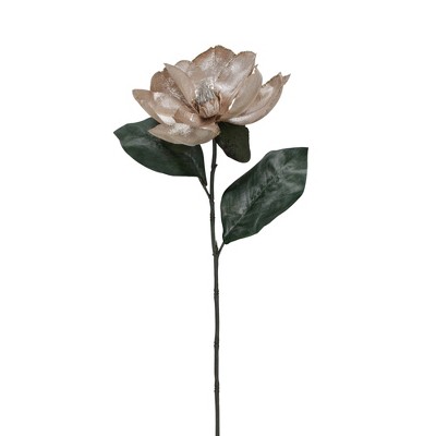 Northlight 20" Metallic Rose Gold Magnolia Flower Artificial Spring Stem