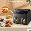 SUGIFT 8-Qt Air Fryer with 2 Baskets 8 Functions - image 2 of 4