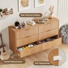 6/5/3 Drawer Dresser for Bedroom,  Wood Chest of Drawers, Fluted Dresser - 4 of 4