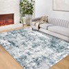 COZONY Abstract Area Rug, Non-Slip Washable Low Pile Carpet, Modern Floral Design for Living Room, Bedroom, Hallway Indoor - 2 of 4
