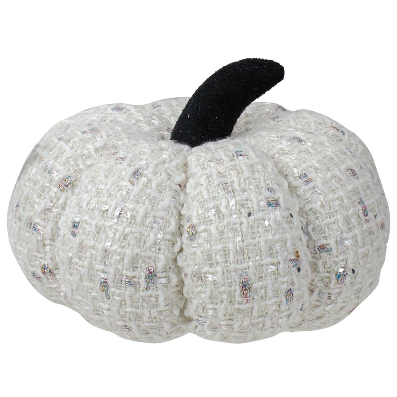 Northlight 7" Ivory Knitted Fall Harvest Tabletop Pumpkin, 2 of 5