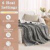Heated Electric Blanket Throw, Flannel Heating Blankets, 5 Heat Settings and 4 Hours Auto Shut Off, Grey 50"x60" - 4 of 4