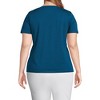 Lands' End Women's Relaxed Supima Cotton V-Neck T-Shirt - 2 of 3