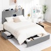 COMHOMA Metal Platform Bed Frame with Headboard,  3 Storage Drawers, Type-C&USB Ports - 2 of 4
