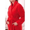 ADR Women's Long Robe, Fleece Plush Robe Woman, Cozy Regular & Plus Size Women's Bath Robe - 4 of 4