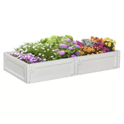 LZRS 47x22x30 inches Raised Garden Bed Elevated Wooden Planter Box Stand with Legs for Herbs,Vegetables,Flowers,Great for Outdoor Patio Deck,Natural 