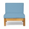 GDFStudio Cascada 90" Outdoor Acacia Wood 3 Seater Sofa with Cushions - 4 of 4