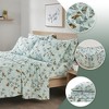 3 Pcs Novelty Printed 100% Cotton Sheet Set, Breathable & Extra Soft Deep Pocket Fitted Sheets for All Seasons, Heavyweight Bedding with Pillow Cases - 2 of 4