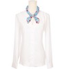INSPIRE CHIC Women's Floral Printed Blended Cotton Small Square Neck Scarves 21.7x21.7" 1Pc - 2 of 4