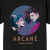 Arcane: League of Legends Jinx and Vi Face To Face Men's Black Short Sleeve Tee - 2 of 4