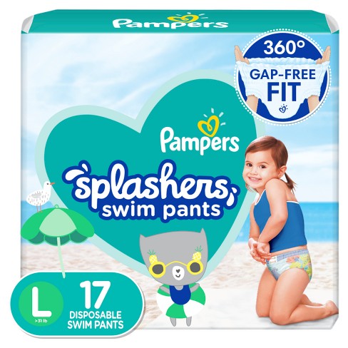 Pampers Splashers Disposable Swim Pants Jumbo Pack - L - 17ct : Target