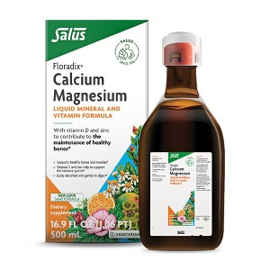 Floradix Calcium Magnesium Liquid Herbal & Mineral Supplement - Bone Support Supplement* with Calcium, Magnesium, Vitamin D & Zinc - 1 of 4