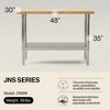 John Boos Maple Wood Top Work Table with Adjustable Lower Shelf, 48 x 30 x 1.5" - 2 of 4