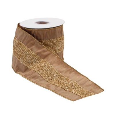 Gold Shimmer Wired Ribbon (Set of 2)