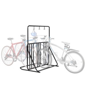 RAD Cycle 2-Sided Bike Rack with Hooks, Black - 1 of 4